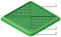 Решетка с дополнительным обрамлением (Зелёный)